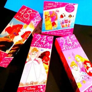 4PC Disney Princess Puzzles Sets
